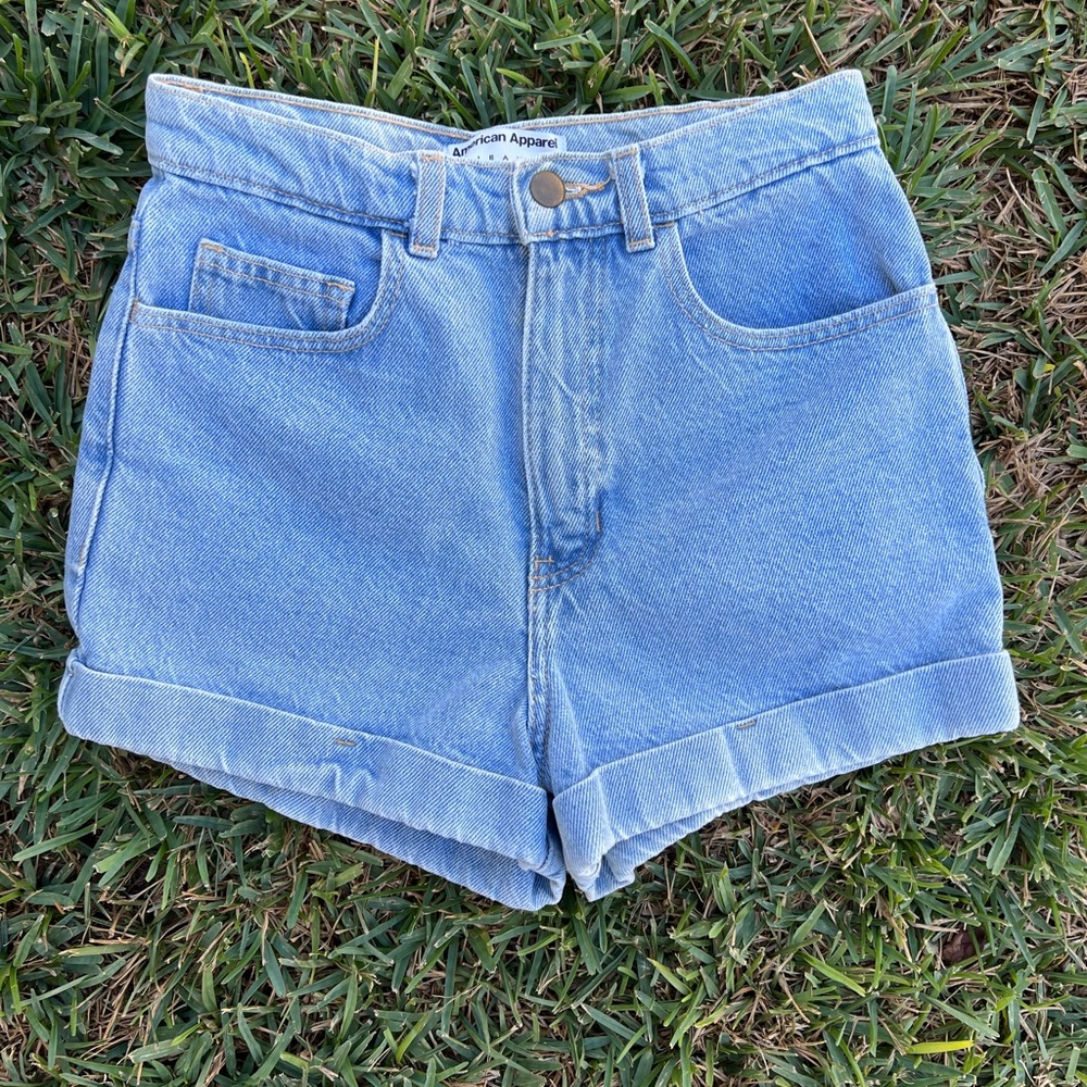 American Apparel Demin High Wasted Shorts